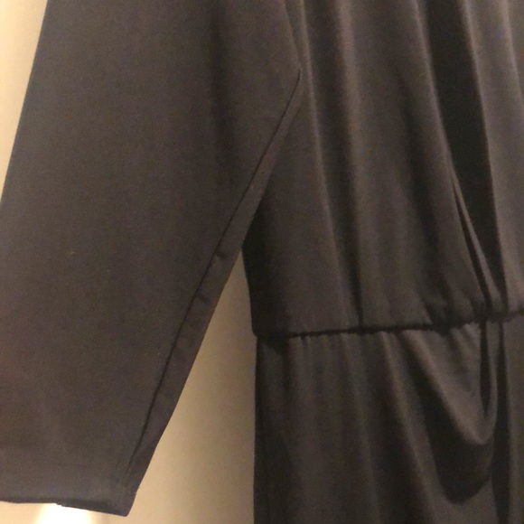 EUC [Trina Turk] Solid Black, 3/4 Sleeve, Knee-Length Draped Dress Womens Sz 6 - Picture 6 of 16